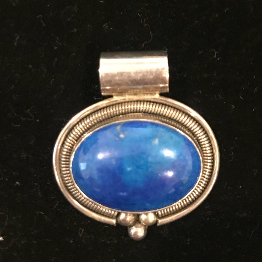 Sterling Silver Lapis Pendant
